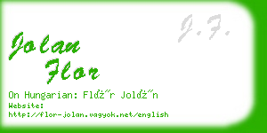 jolan flor business card